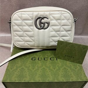 Gucci Cream Quilted Crossbody Bag